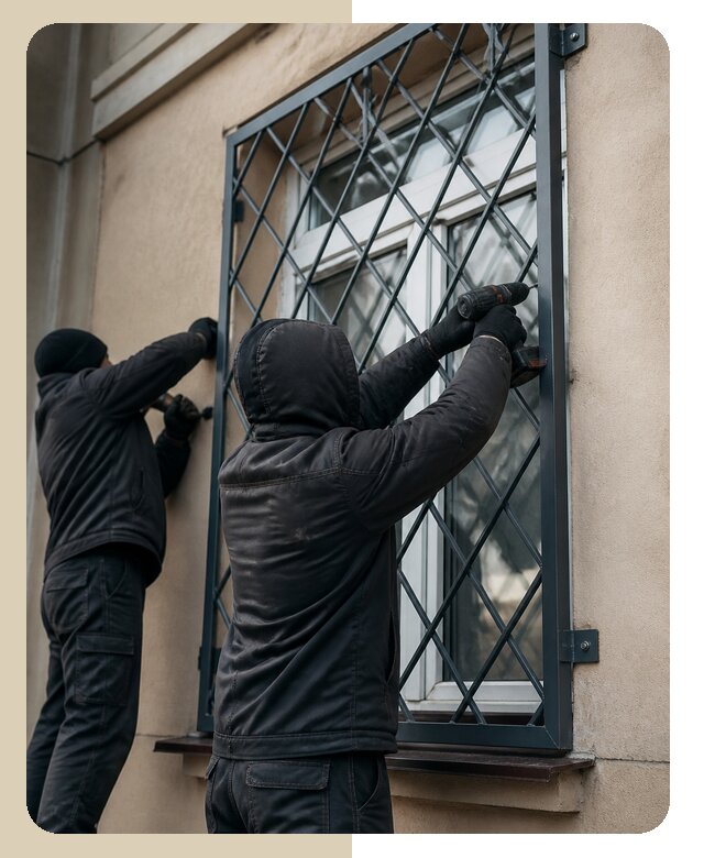 Установка антивандальных решеток на окна в Киселёвске